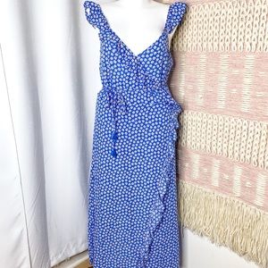 Madewell Ruffled Wrap Maxi Dress In Mini Daisy 12